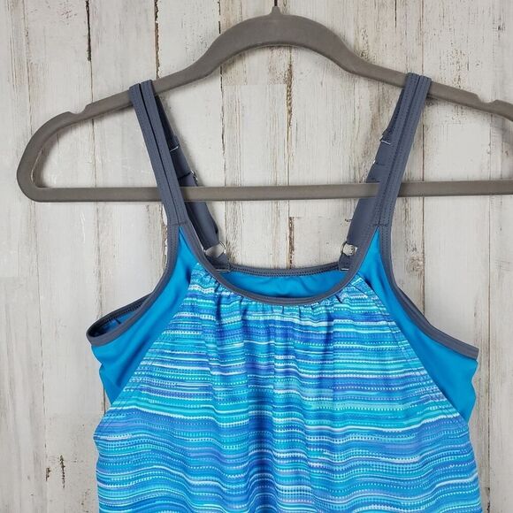 Free Country Swimsuit Top Slate Blue Size Medium - Picture 4 of 9